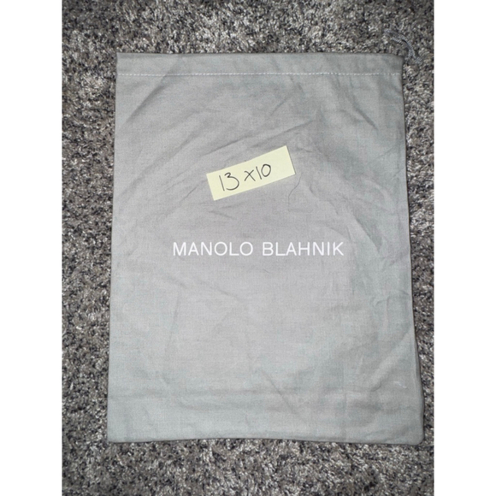 Manolo Blahnik Grey One Size Dust Bag Storage Pouch 13x10